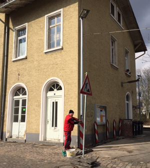 Montage neuer Laternen Montage neuer Laternen