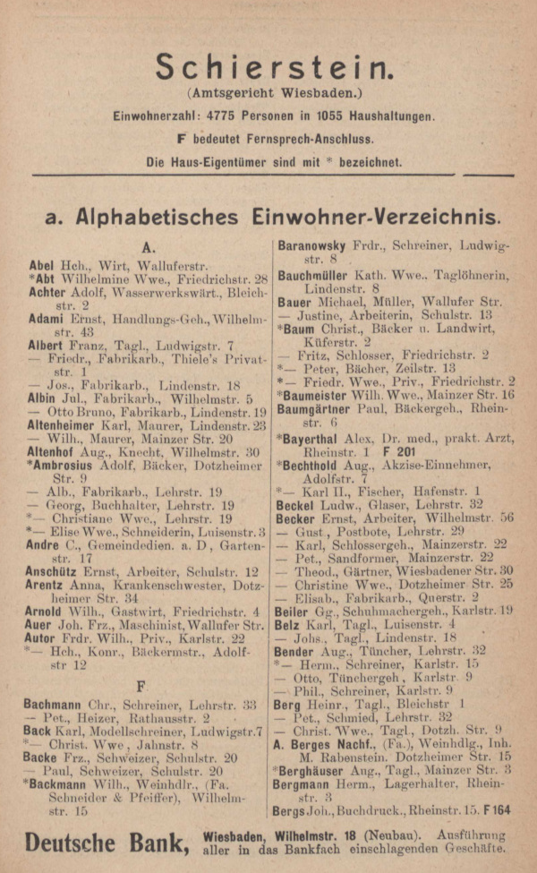 Adressbuch 1909 bis 1911 Adressbuch 1909 bis 1911