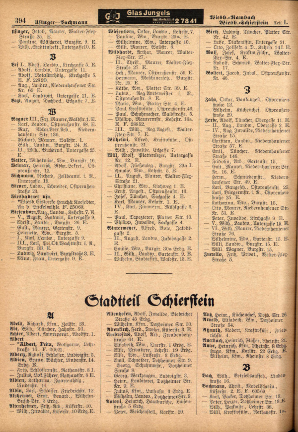 Adressbuch 1938 Adressbuch 1938